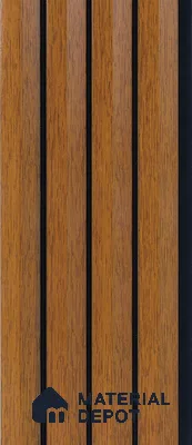Brown Wooden Louver PN 05316 (4711) 8 ft x 4.7 inch Charcoal Panel - 12 mm | Suitable for Feature Wall, TV Unit & Living Room | Width is Subjected to 5% Variation
