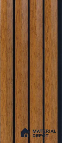 Brown Wooden Louver PN 05316 (4711) 8 ft x 4.7 inch Charcoal Panel - 12 mm | Suitable for Feature Wall, TV Unit & Living Room | Width is Subjected to 5% Variation