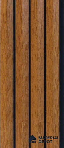 Brown Wooden Louver PN 05316 (4711) 8 ft x 4.7 inch Charcoal Panel - 12 mm | Suitable for Feature Wall, TV Unit & Living Room | Width is Subjected to 5% Variation