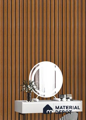 Brown Wooden Louver PN 05316 (4711) 8 ft x 4.7 inch Charcoal Panel - 12 mm | Suitable for Feature Wall, TV Unit & Living Room | Width is Subjected to 5% Variation
