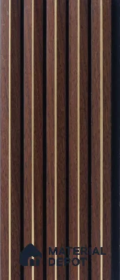 Brown Wooden Louver PN 05317 8 ft x 4.7 inch Charcoal Panel - 12 mm | Suitable for Feature Wall, TV Unit & Living Room | Width is Subjected to 5% Variation