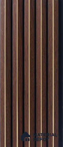 Brown Wooden Louver PN 05317 8 ft x 4.7 inch Charcoal Panel - 12 mm | Suitable for Feature Wall, TV Unit & Living Room | Width is Subjected to 5% Variation