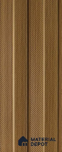 Brown Wooden Louver PN 05270 8 ft x 4.7 inch Charcoal Panel - 12 mm | Suitable for Feature Wall, TV Unit & Living Room | Width is Subjected to 5% Variation