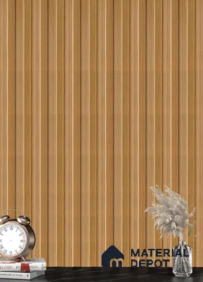 Brown Wooden Louver PN 05270 8 ft x 4.7 inch Charcoal Panel - 12 mm | Suitable for Feature Wall, TV Unit & Living Room | Width is Subjected to 5% Variation