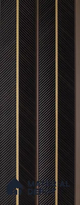 Black Wooden Louver PN 05271 8 ft x 4.7 inch Charcoal Panel - 12 mm | Suitable for Feature Wall, TV Unit & Living Room | Width is Subjected to 5% Variation