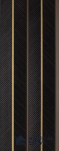 Black Wooden Louver PN 05271 8 ft x 4.7 inch Charcoal Panel - 12 mm | Suitable for Feature Wall, TV Unit & Living Room | Width is Subjected to 5% Variation