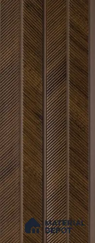 Brown Wooden Louver PN 05272 8 ft x 4.7 inch Charcoal Panel - 12 mm | Suitable for Feature Wall, TV Unit & Living Room | Width is Subjected to 5% Variation