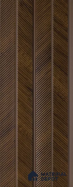 Brown Wooden Louver PN 05272 8 ft x 4.7 inch Charcoal Panel - 12 mm | Suitable for Feature Wall, TV Unit & Living Room | Width is Subjected to 5% Variation