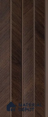 Brown Wooden Louver PN 05273 8 ft x 4.7 inch Charcoal Panel - 12 mm | Suitable for Feature Wall, TV Unit & Living Room | Width is Subjected to 5% Variation