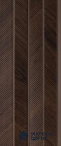 Brown Wooden Louver PN 05273 8 ft x 4.7 inch Charcoal Panel - 12 mm | Suitable for Feature Wall, TV Unit & Living Room | Width is Subjected to 5% Variation