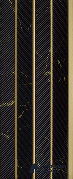 Black Marble Louver PN 05274 8 ft x 4.7 inch Charcoal Panel - 12 mm | Suitable for Feature Wall, TV Unit & Living Room | Width is Subjected to 5% Variation