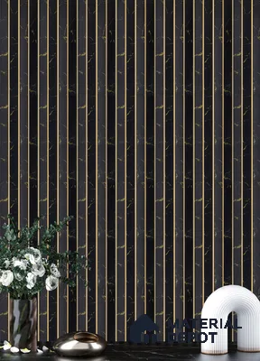 Black Marble Louver PN 05274 8 ft x 4.7 inch Charcoal Panel - 12 mm | Suitable for Feature Wall, TV Unit & Living Room | Width is Subjected to 5% Variation