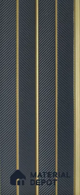 Grey Plain Colour Louver PN 05275 8 ft x 4.7 inch Charcoal Panel - 12 mm | Suitable for Feature Wall, TV Unit & Living Room | Width is Subjected to 5% Variation
