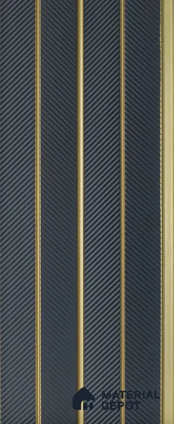 Grey Plain Colour Louver PN 05275 8 ft x 4.7 inch Charcoal Panel - 12 mm | Suitable for Feature Wall, TV Unit & Living Room | Width is Subjected to 5% Variation