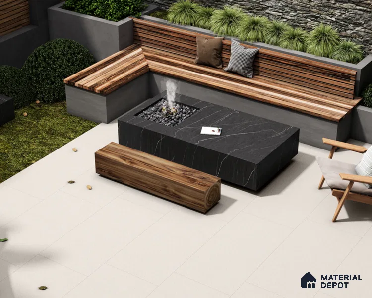 Plain Floor Tile TL 12845 Blast Desert Lux 4 ft x 2 ft Punch Matte Finish Fullbody Vitrified Tile - 20 mm