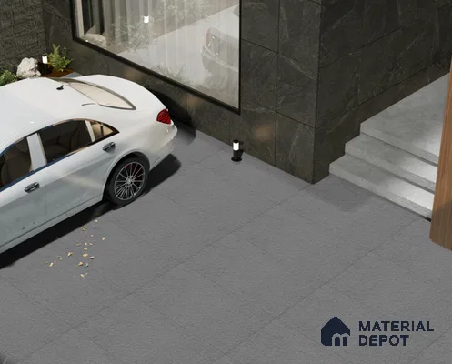 Plain Floor Tile TL 12844 Blast Desert Coal 4 ft x 2 ft Punch Matte Finish Fullbody Vitrified Tile - 20 mm