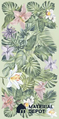 Floral Wall Tile TL 12738 D Nebula Verde Decor 4 ft x 2 ft Matte Finish Vitrified Tile - 8.5 mm | Suitable for Bathroom, Accent/Feature Wall, Dining Area