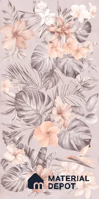 Floral Wall Tile TL 12738 G Nebula Pink Decor 4 ft x 2 ft Matte Finish Vitrified Tile - 8.5 mm | Suitable for Bathroom, Accent/Feature Wall, Dining Area