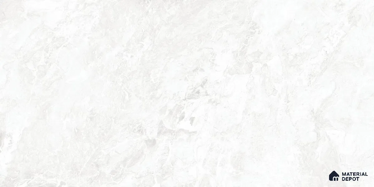 Marble Floor & Wall Tile TL 12727 Arctic White 4 ft x 2 ft Glossy Finish Vitrified Tile - 8 mm | 3 Random Design