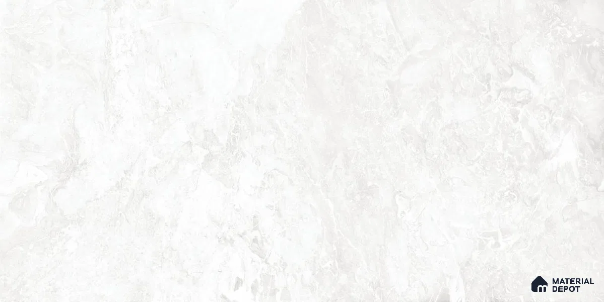 Marble Floor & Wall Tile TL 12727 Arctic White 4 ft x 2 ft Glossy Finish Vitrified Tile - 8 mm | 3 Random Design