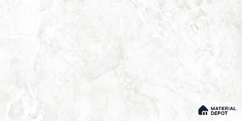 Marble Floor & Wall Tile TL 12727 Arctic White 4 ft x 2 ft Glossy Finish Vitrified Tile - 8 mm | 3 Random Design
