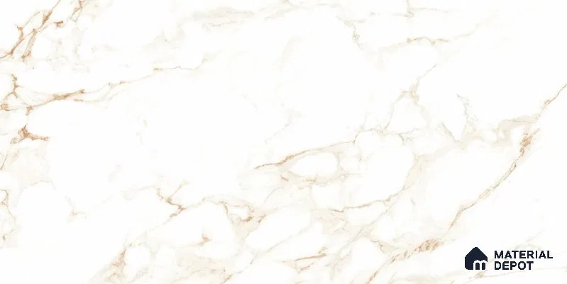 Marble Floor & Wall Tile TL 12728 Glassgow Gold 4 ft x 2 ft Glossy Finish Vitrified Tile - 8 mm | 12 Random Design