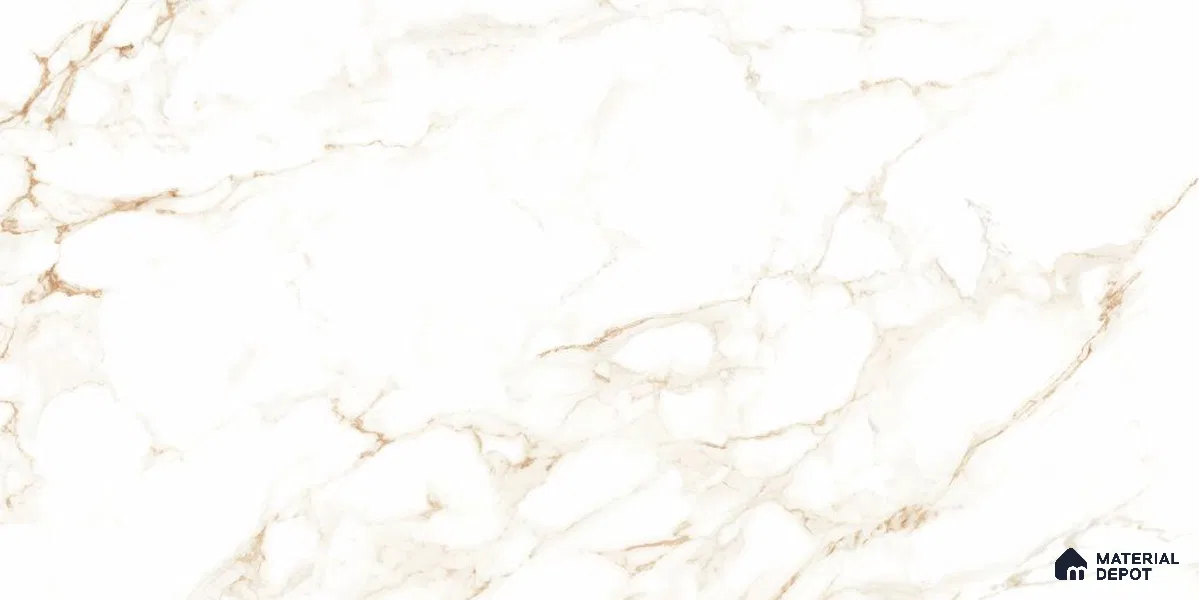 Marble Floor & Wall Tile TL 12728 Glassgow Gold 4 ft x 2 ft Glossy Finish Vitrified Tile - 8 mm | 12 Random Design