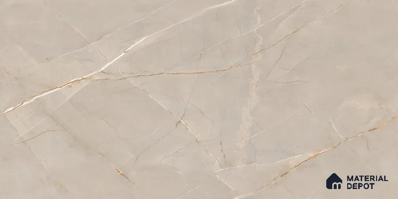 Endless Marble Floor & Wall Tile TL 12731 B Alps Grey 4 ft x 2 ft Glossy Finish Vitrified Tile - 8 mm | 4 Random Design