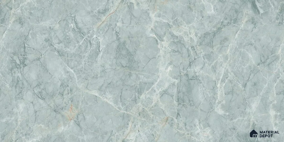 Endless Marble Floor & Wall Tile TL 12736 Mystic Aqua 4 ft x 2 ft Glossy Finish Vitrified Tile - 8 mm | 4 Random Design