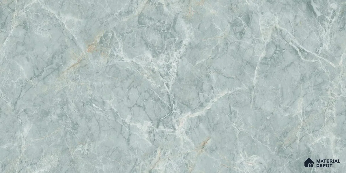 Endless Marble Floor & Wall Tile TL 12736 Mystic Aqua 4 ft x 2 ft Glossy Finish Vitrified Tile - 8 mm | 4 Random Design