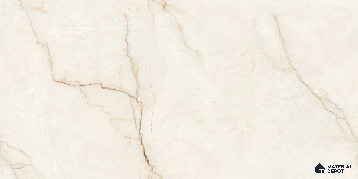 Endless Marble Floor & Wall Tile TL 12734 Croma Beige 4 ft x 2 ft Glossy Finish Vitrified Tile - 8 mm | 4 Random Design