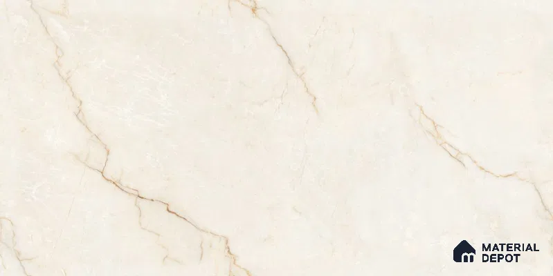 Endless Marble Floor & Wall Tile TL 12734 Croma Beige 4 ft x 2 ft Glossy Finish Vitrified Tile - 8 mm | 4 Random Design