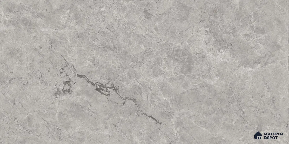 Marble Floor & Wall Tile TL 12722 C Tiara Grey 4 ft x 2 ft Glossy Finish Vitrified Tile - 8 mm | 5 Random Design
