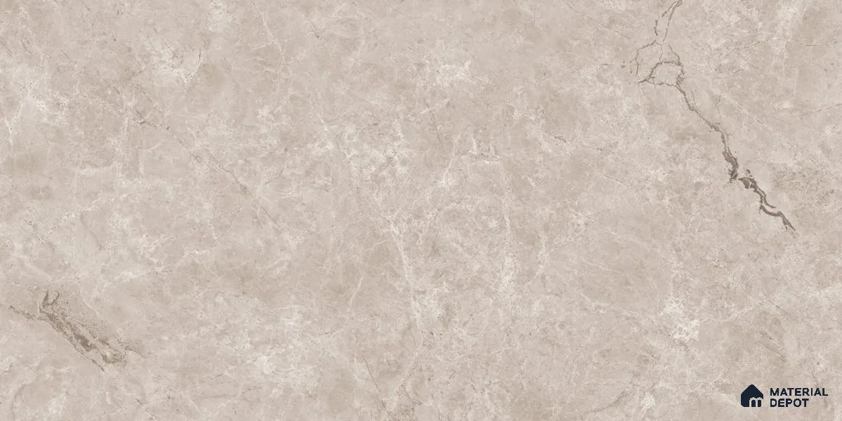 Marble Floor & Wall Tile TL 12722 B Tiara Cream 4 ft x 2 ft Glossy Finish Vitrified Tile - 8 mm | 5 Random Design