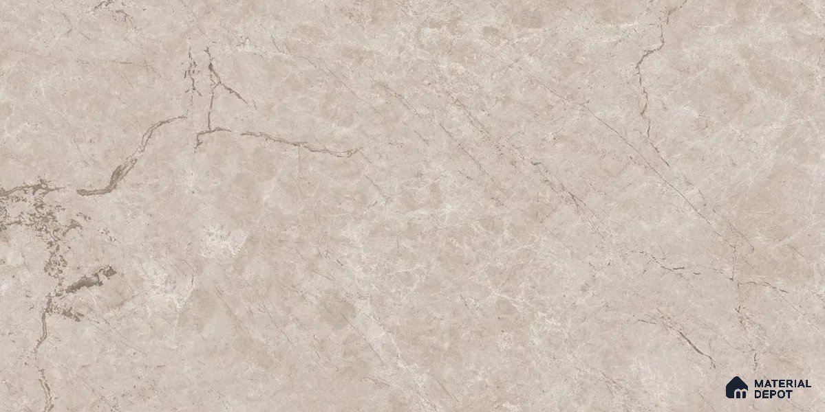 Marble Floor & Wall Tile TL 12722 B Tiara Cream 4 ft x 2 ft Glossy Finish Vitrified Tile - 8 mm | 5 Random Design