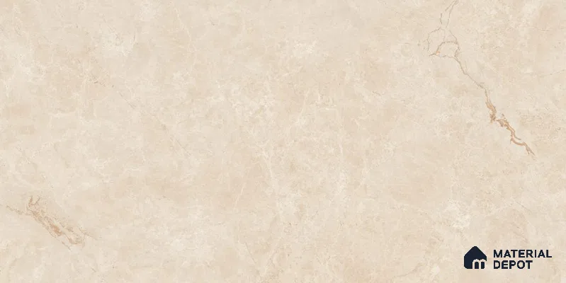 Marble Floor & Wall Tile TL 12722 Tiara Beige 4 ft x 2 ft Glossy Finish Vitrified Tile - 8 mm | 5 Random Design