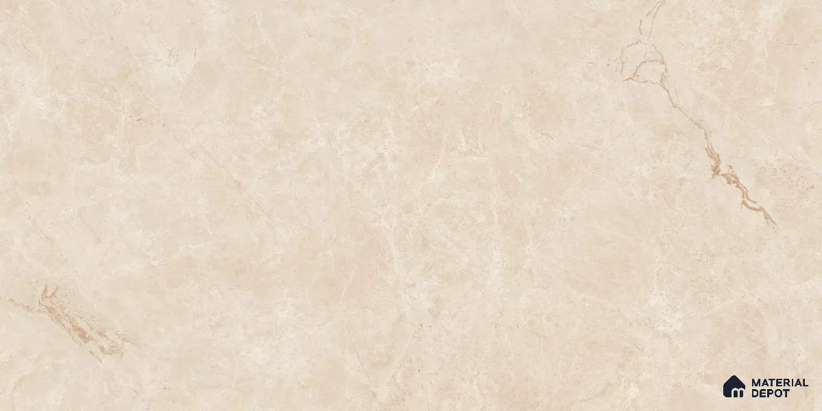 Marble Floor & Wall Tile TL 12722 Tiara Beige 4 ft x 2 ft Glossy Finish Vitrified Tile - 8 mm | 5 Random Design