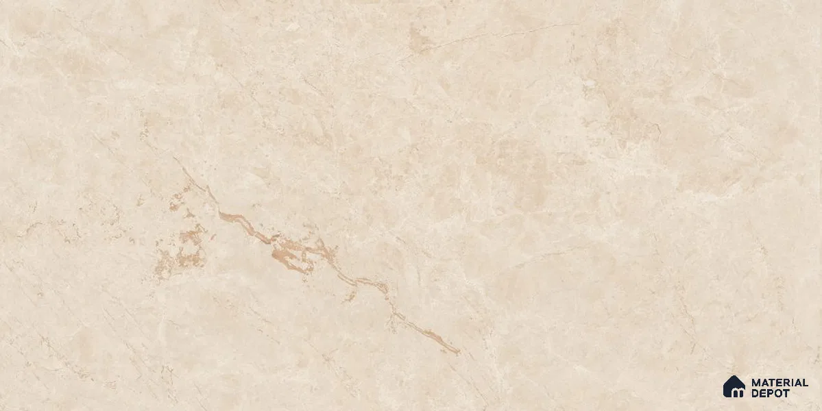 Marble Floor & Wall Tile TL 12722 Tiara Beige 4 ft x 2 ft Glossy Finish Vitrified Tile - 8 mm | 5 Random Design