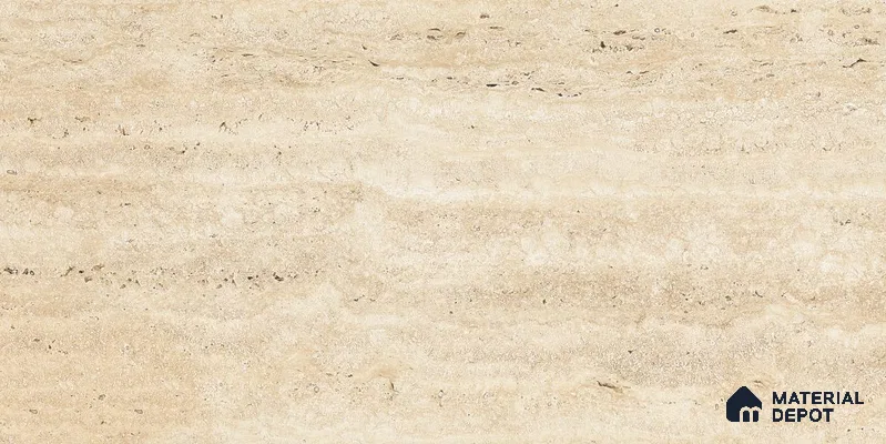 Marble Floor & Wall Tile TL 12723 Travertine Giallo 4 ft x 2 ft Glossy Finish Vitrified Tile - 8 mm | 2 Random Design