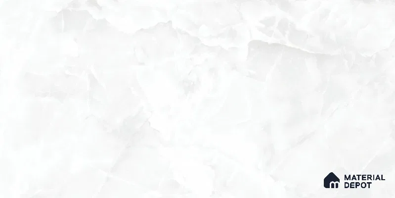 Marble Floor & Wall Tile TL 12729 B Moon Onyx White 4 ft x 2 ft Glossy Finish Vitrified Tile - 8 mm | 5 Random Design