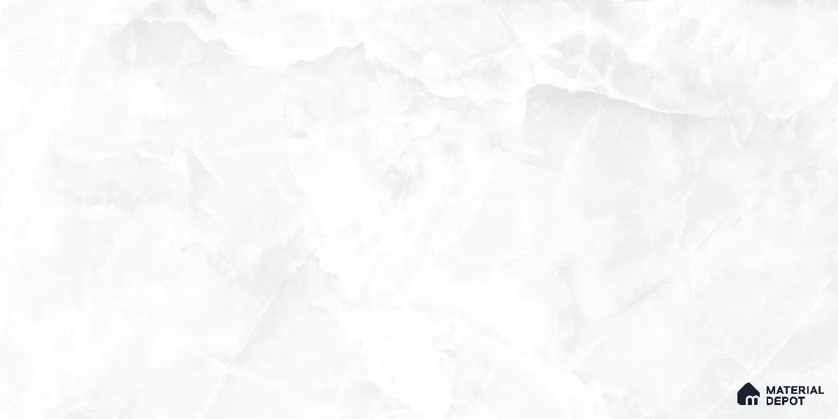Marble Floor & Wall Tile TL 12729 B Moon Onyx White 4 ft x 2 ft Glossy Finish Vitrified Tile - 8 mm | 5 Random Design