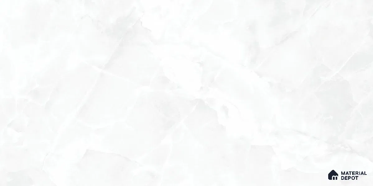Marble Floor & Wall Tile TL 12729 B Moon Onyx White 4 ft x 2 ft Glossy Finish Vitrified Tile - 8 mm | 5 Random Design