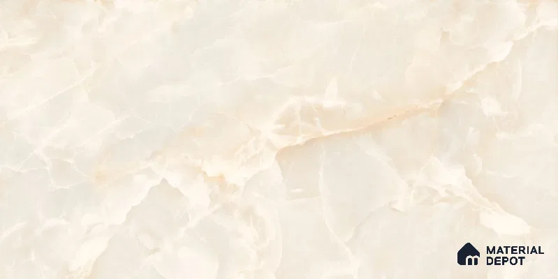 Marble Floor & Wall Tile TL 12729 Moon Onyx Beige 4 ft x 2 ft Glossy Finish Vitrified Tile - 8 mm | 5 Random Design