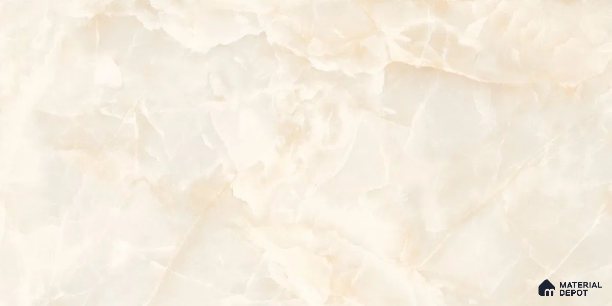 Marble Floor & Wall Tile TL 12729 Moon Onyx Beige 4 ft x 2 ft Glossy Finish Vitrified Tile - 8 mm | 5 Random Design
