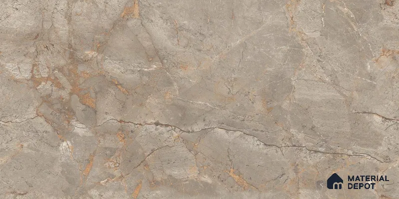 Endless Marble Floor & Wall Tile TL 12735 Bronze River 4 ft x 2 ft Glossy Finish Vitrified Tile - 8 mm | 4 Random Design