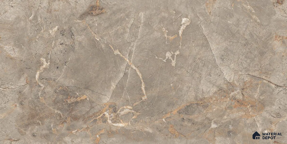 Endless Marble Floor & Wall Tile TL 12735 Bronze River 4 ft x 2 ft Glossy Finish Vitrified Tile - 8 mm | 4 Random Design