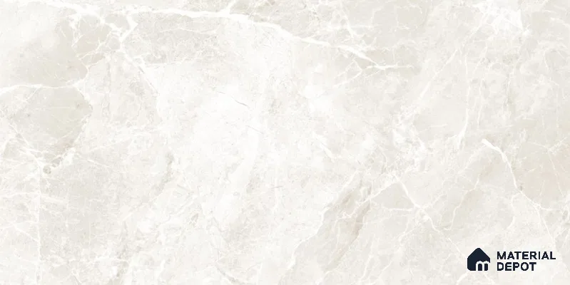 Marble Floor & Wall Tile TL 12724 Vinetian Bianco 4 ft x 2 ft Glossy Finish Vitrified Tile - 8 mm | 2 Random Design
