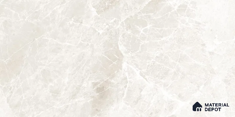 Marble Floor & Wall Tile TL 12724 Vinetian Bianco 4 ft x 2 ft Glossy Finish Vitrified Tile - 8 mm | 2 Random Design