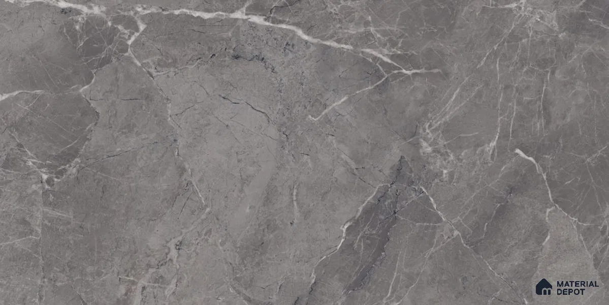 Marble Floor & Wall Tile TL 12724 B Vinetan Nero 4 ft x 2 ft Glossy Finish Vitrified Tile - 8 mm | 2 Random Design