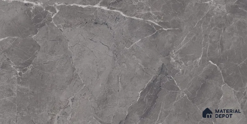 Marble Floor & Wall Tile TL 12724 B Vinetan Nero 4 ft x 2 ft Glossy Finish Vitrified Tile - 8 mm | 2 Random Design